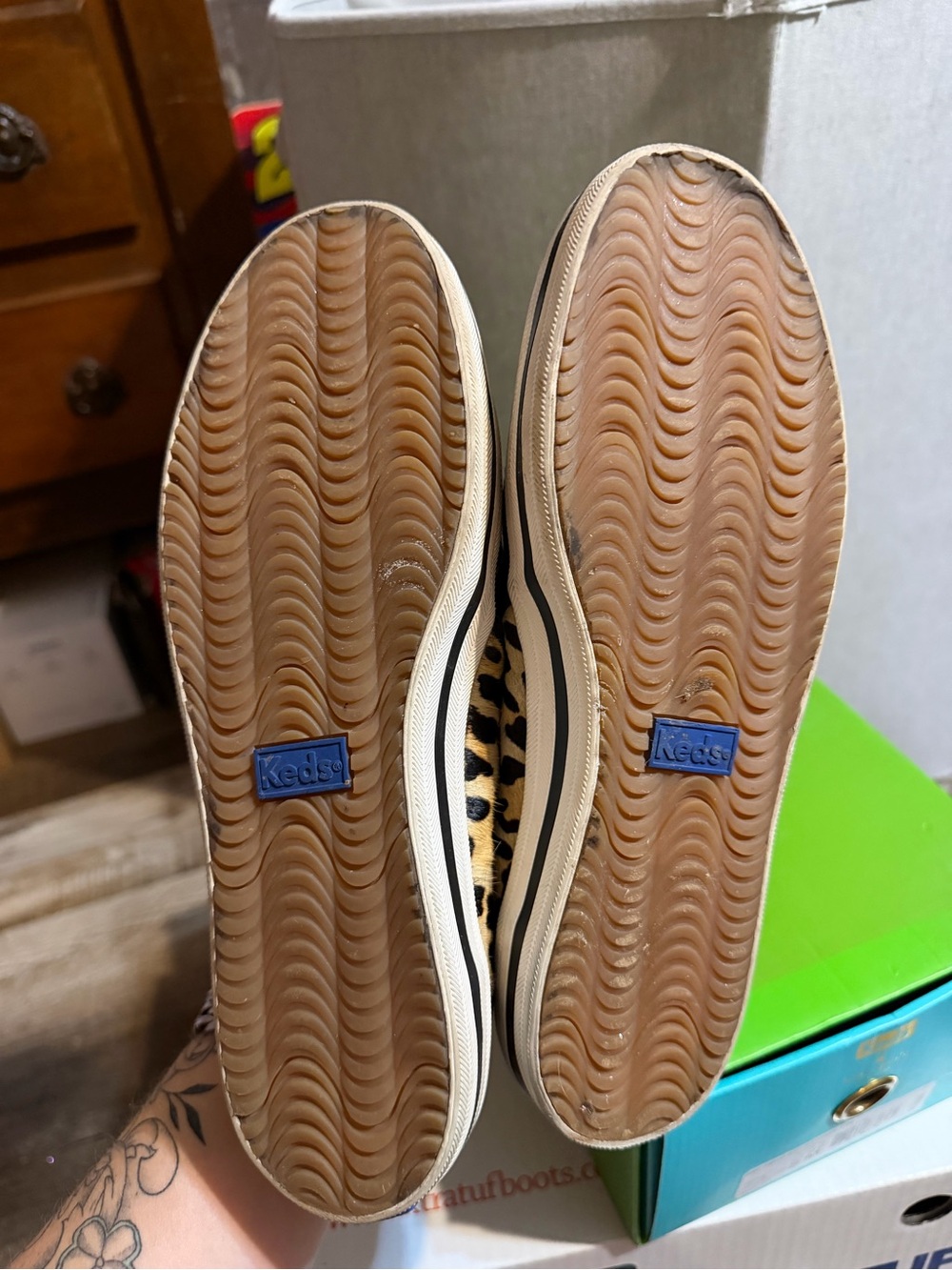 kate spade Leopard-Print Slip-On Sneakers in Tan and Black - Picture 3 of 3